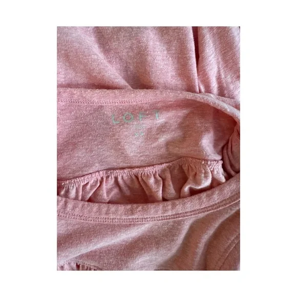 LOFT Pink Ruffle Sleeve Top - Picture 6 of 6
